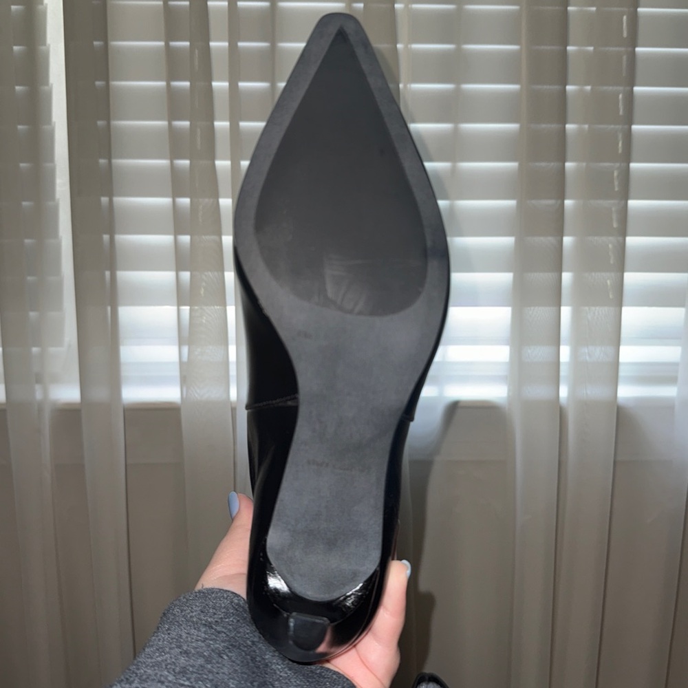 NEVER WORN Vince Camuto Black Heeled Boots with Pointed Toe - Picture 9 of 11
